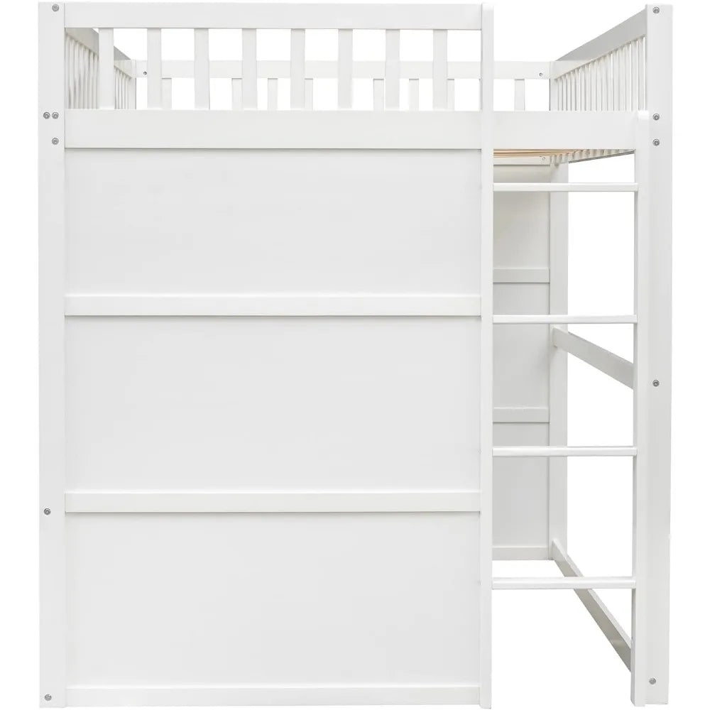 Twin Solid Wood Loft Bed Frame Playhouse