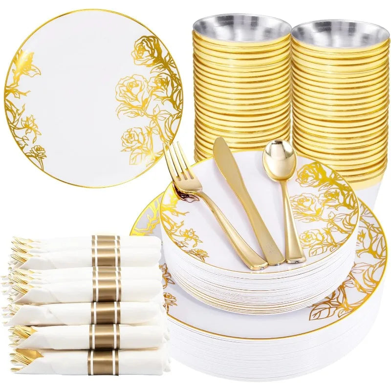 30-Guest Disposable Dinnerware Set