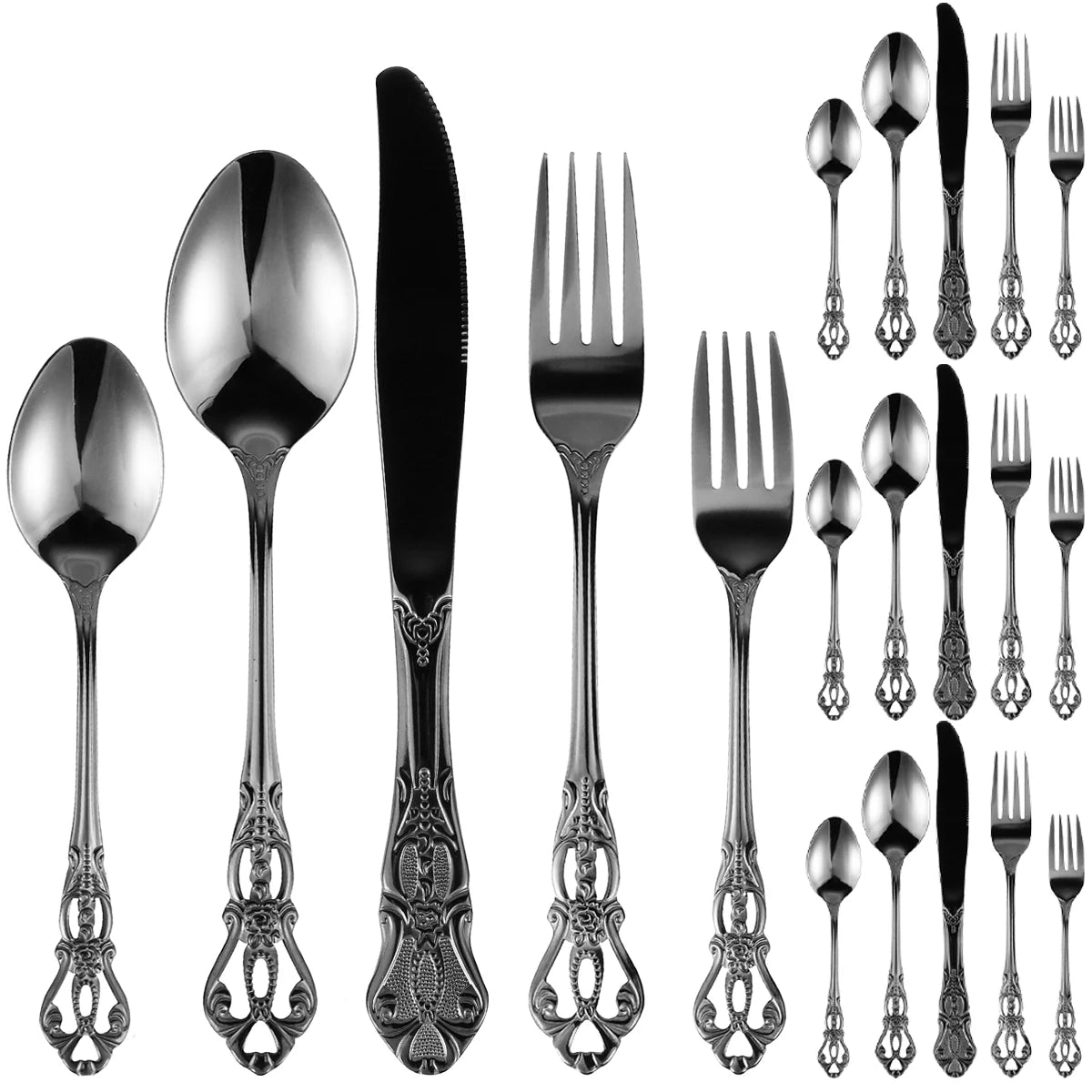 40Pcs Stainless Steel Flatware Set