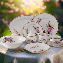 Royal Rose Floral 45-Piece Dinnerware Set