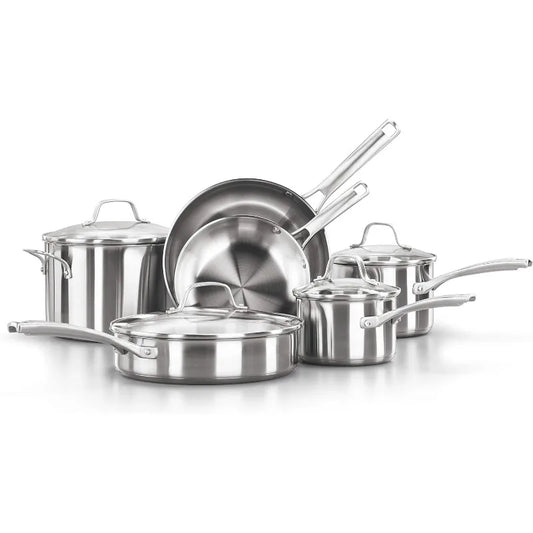 Calphalon Classic™ Stainless Steel 10-Piece Cookware Set
