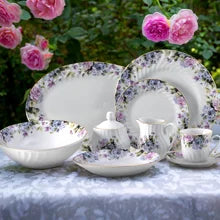 Royal Rose Floral 45-Piece Dinnerware Set