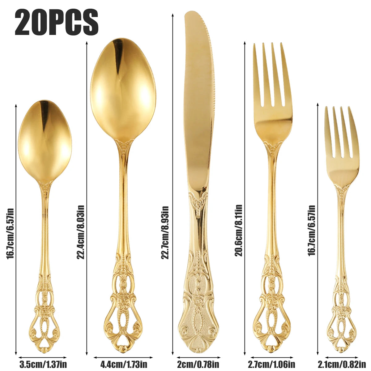 40Pcs Stainless Steel Flatware Set