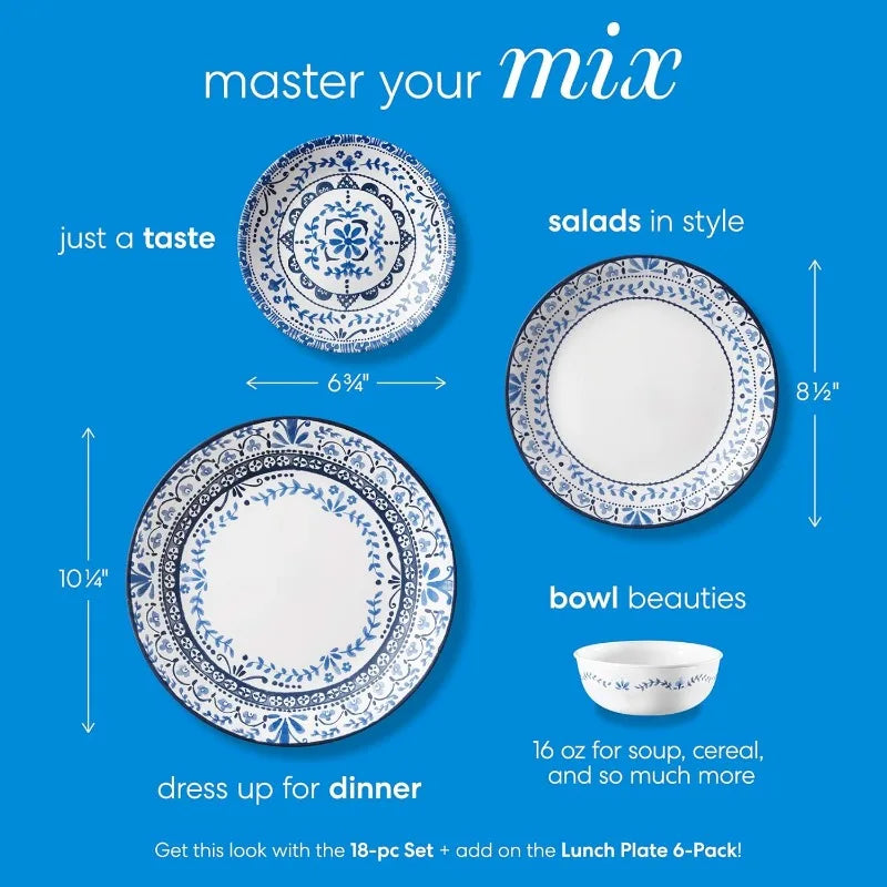 18-Piece Service for 6 Dinnerware Sets