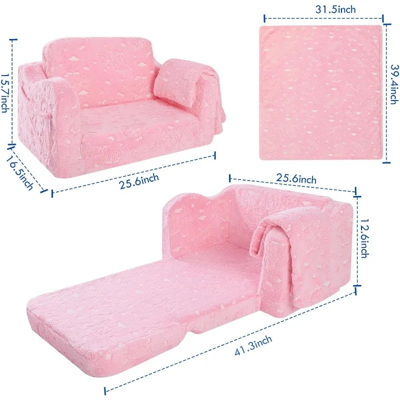 Comfy Baby Fold Out Convertible Sofa Couch