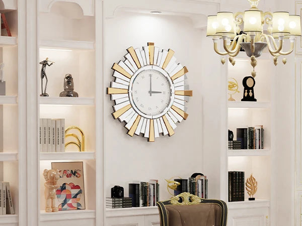 Retro Sunburst Wall Clock