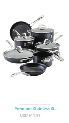 16-Piece Cookware Set with Saucepan, Dutch Oven, Skillet, Stock Pot, Rectangular Dish, Cookbook, Silicone Utensils & Wood Spoon.