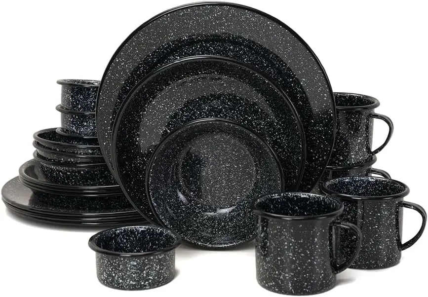 20-Piece Splattered Ceramic Tableware Set