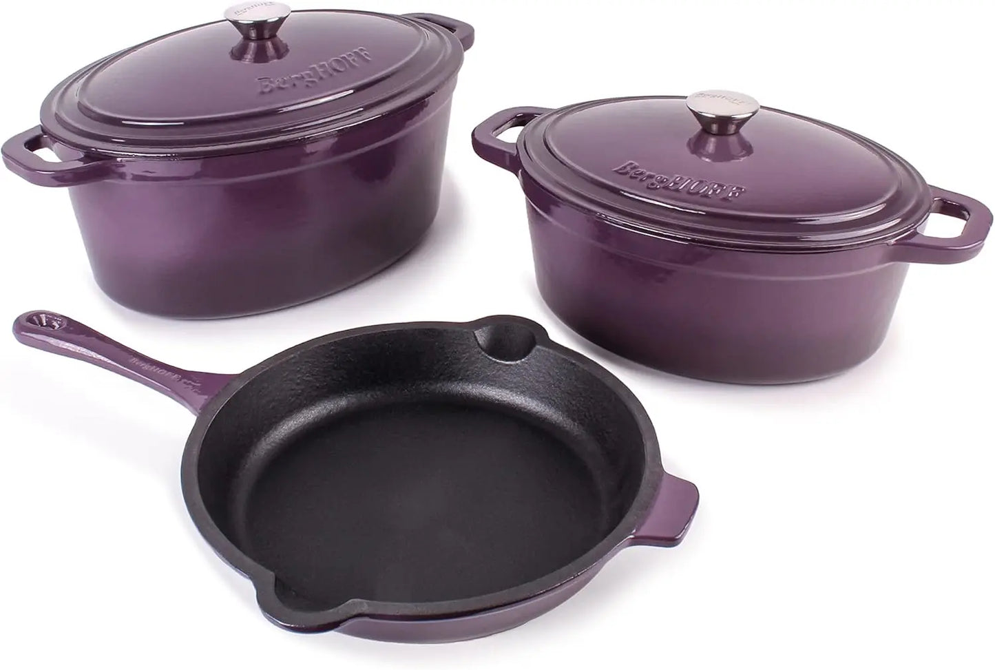 5Pc Enameled Cast Iron Cookware Set