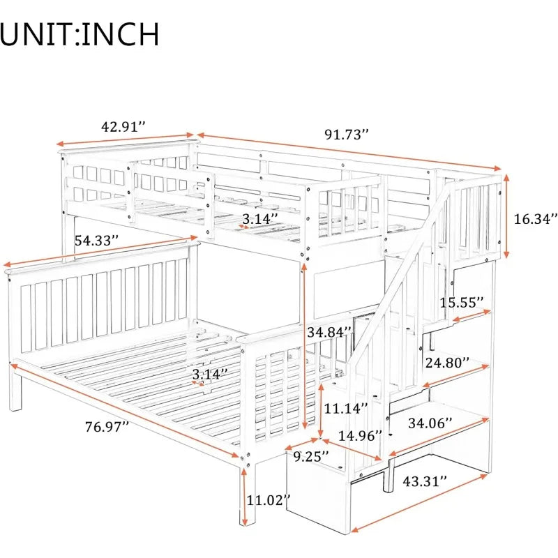 Detachable Twin Over Twin Bunk Bed