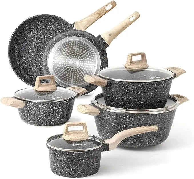 CAROTE 21Pcs Nonstick Cookware Sets