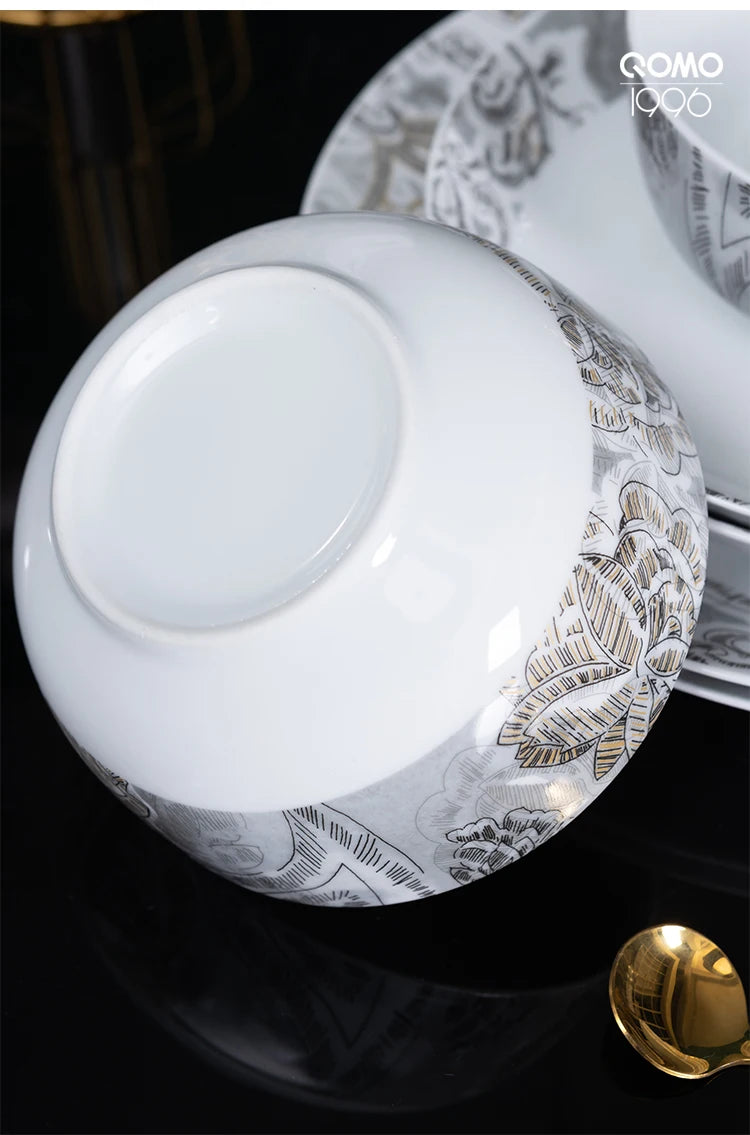 14/28-piece Chip Resistant Porcelain Dinnerware Set