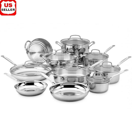 17 Piece Stainless Steel Induction Ready Cookware Set
