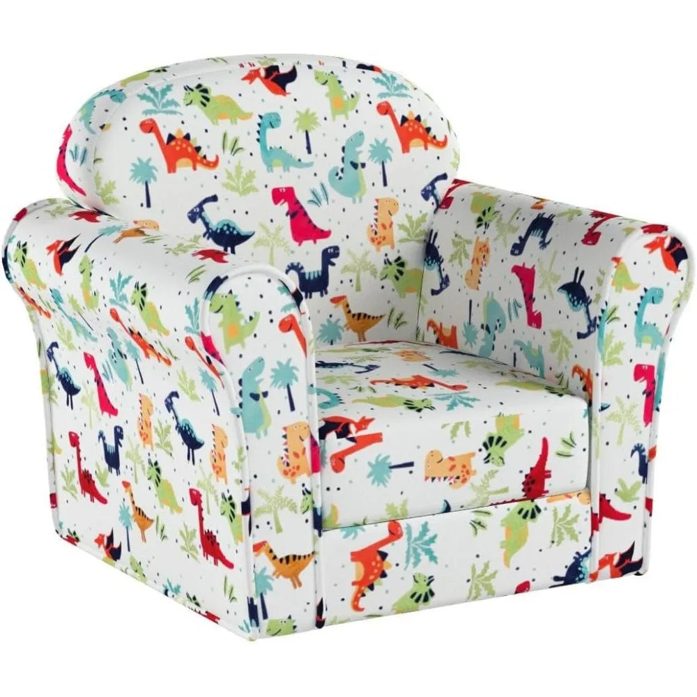 Children's Sofa Armrest Chair with Dinosaur Pattern, W/Sturdy Construction