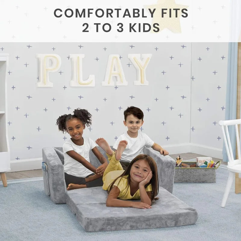 Comfy 2-in-1 Flip Open Convertible Couch/Sleeper for Kids