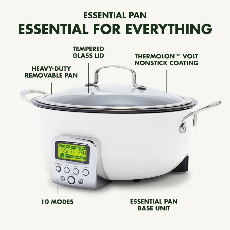 GreenPan Elite Essential Smart Electric 6QT Skillet Pot