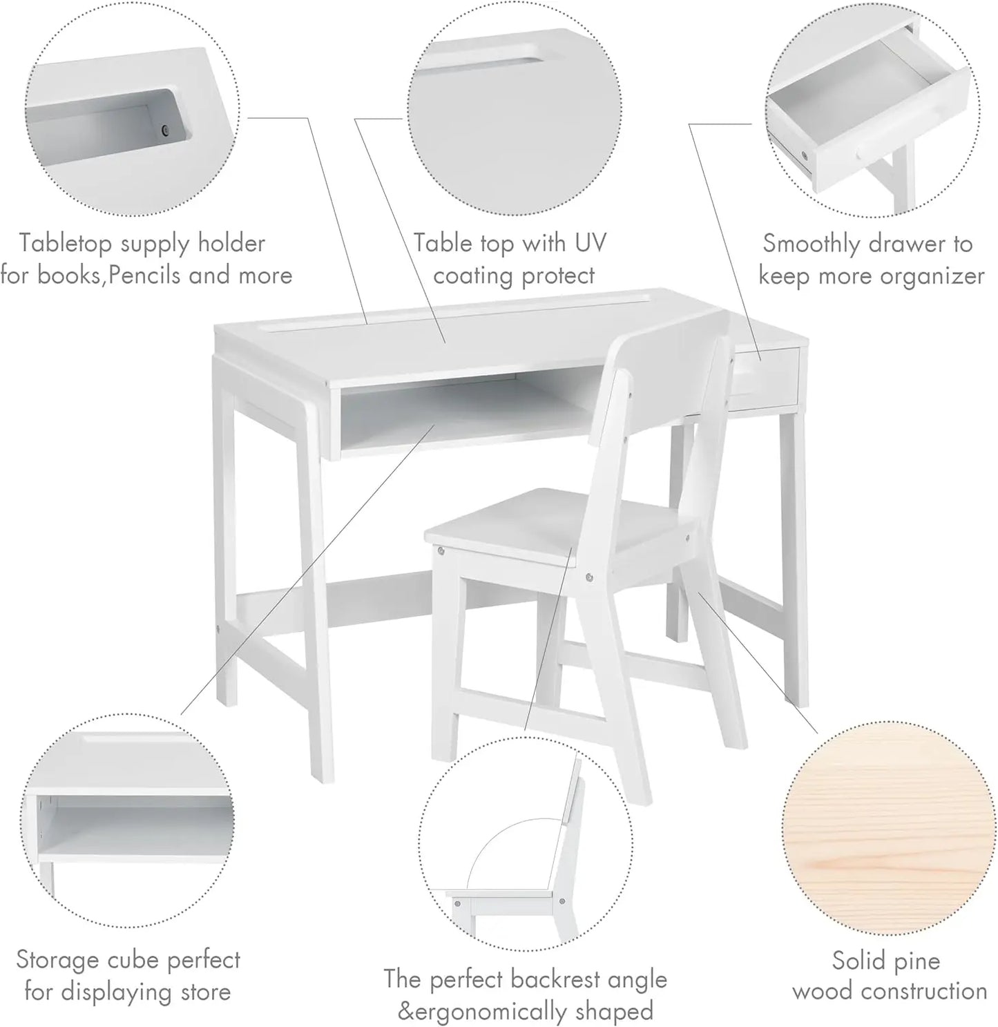 Student's Writing Desk and Chair Set