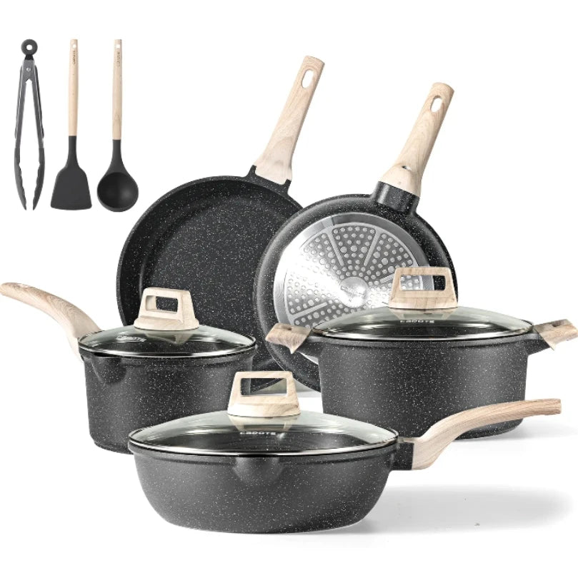 10 Pcs/11 Pcs CAROTE Nonstick Cookware Sets