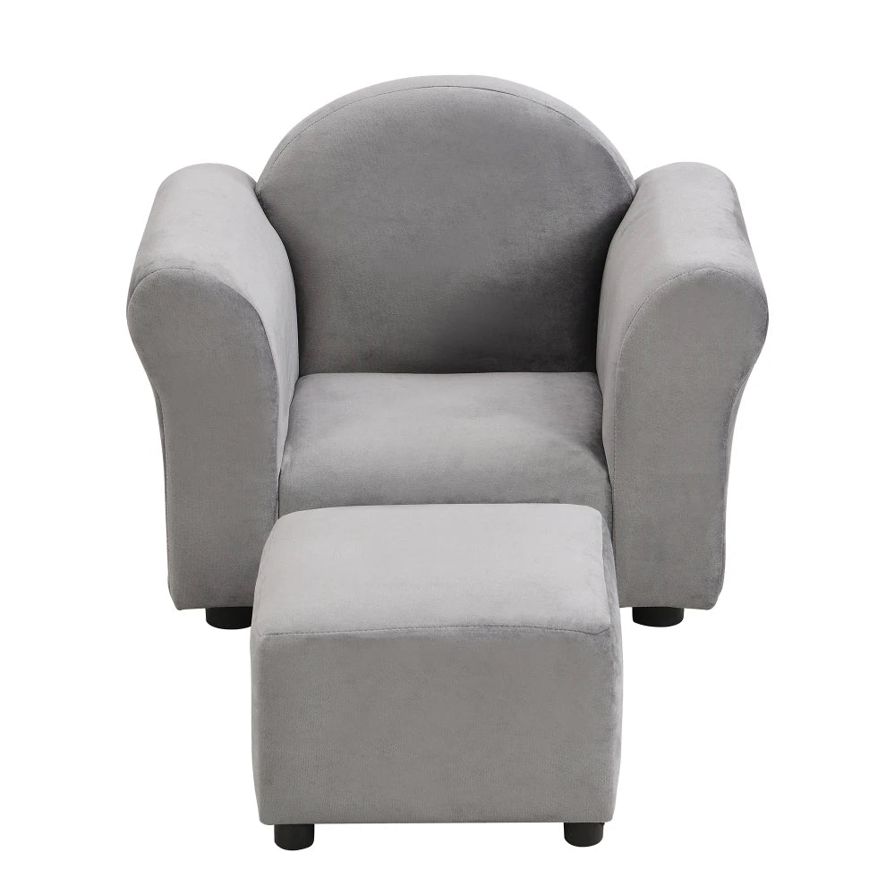 Kids' Upholstered Chair with ottoman