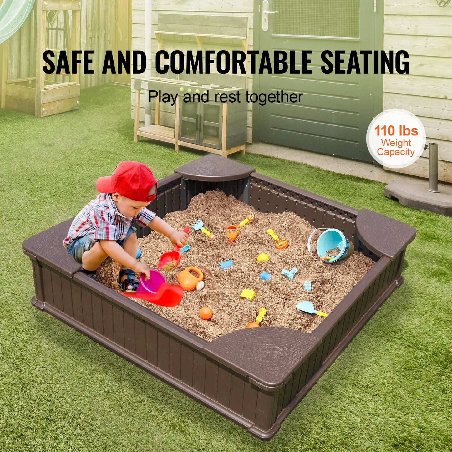 Children's Mini Playground Outdoor Sandbox