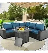 Wicker Rattan Sectional Sofa Patio Sets