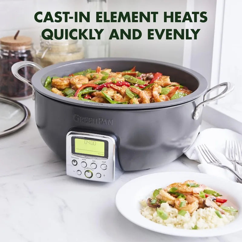 GreenPan Elite Essential Smart Electric 6QT Skillet Pot