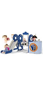 5 in 1 Toddler Slide and Swing Set