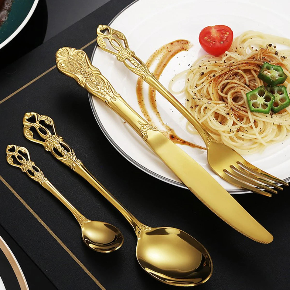 40Pcs Stainless Steel Flatware Set