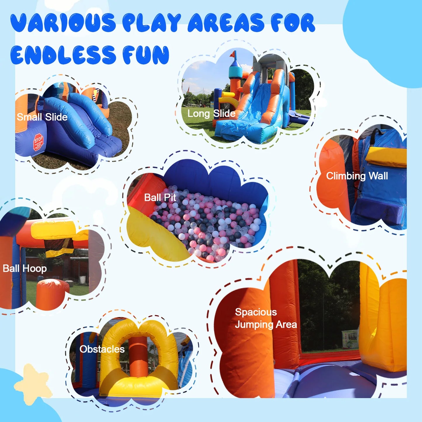 Commercial Inflatable Bounce House, with Blower