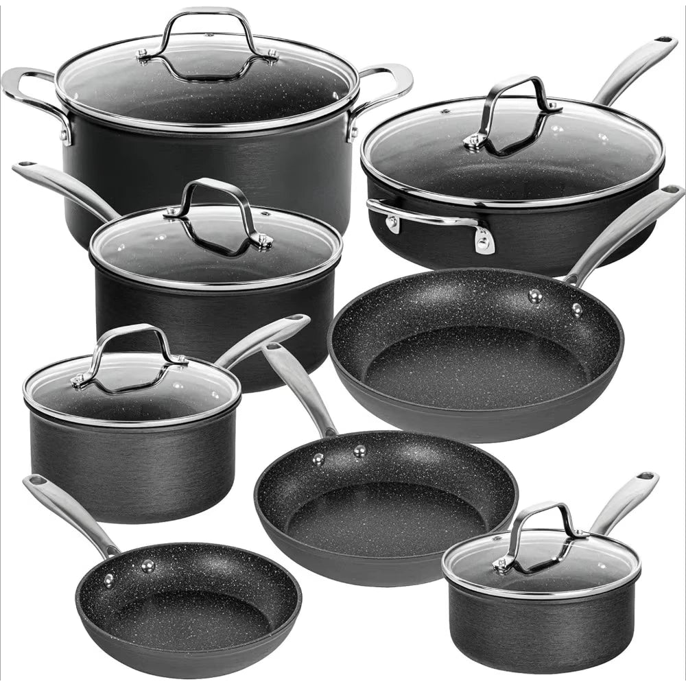 13/26 Piece Hard Anodized Nonstick Cookware Set