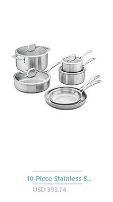 16-Piece Cookware Set with Saucepan, Dutch Oven, Skillet, Stock Pot, Rectangular Dish, Cookbook, Silicone Utensils & Wood Spoon.