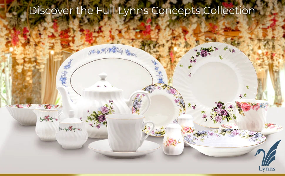 Royal Rose Floral 45-Piece Dinnerware Set