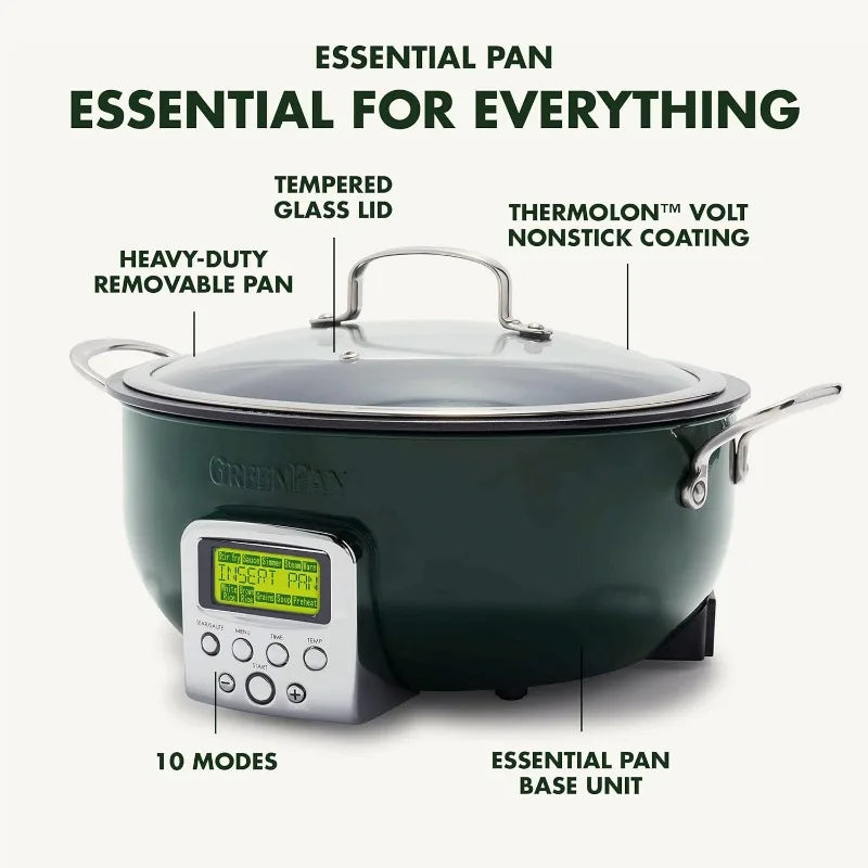 GreenPan Elite Essential Smart Electric 6QT Skillet Pot