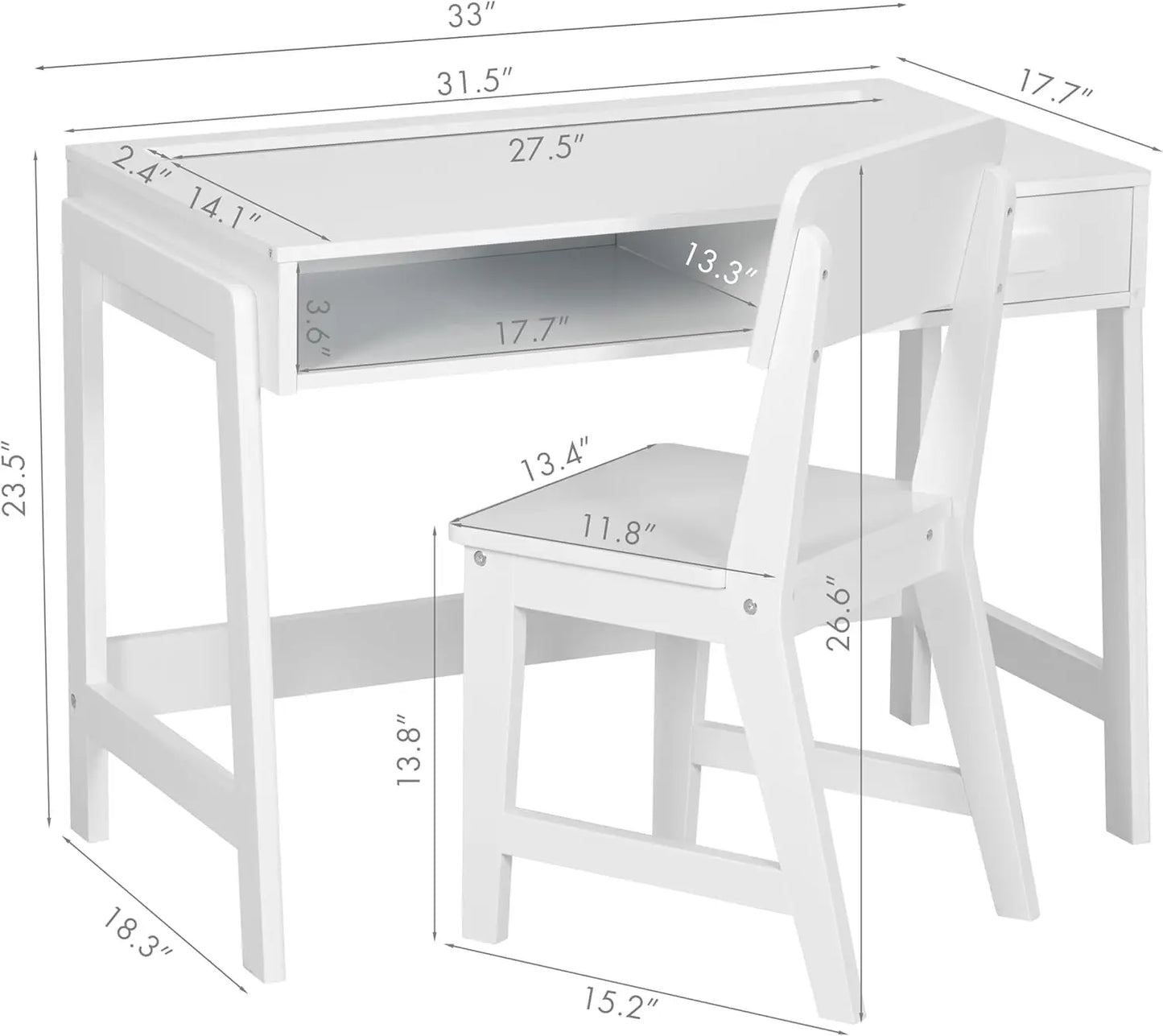 Student's Writing Desk and Chair Set