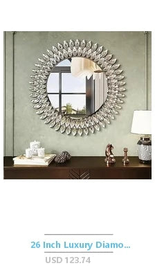 36" x 24" Decorative Wall Mirror with Uneven Beveled Edge Glass Frame