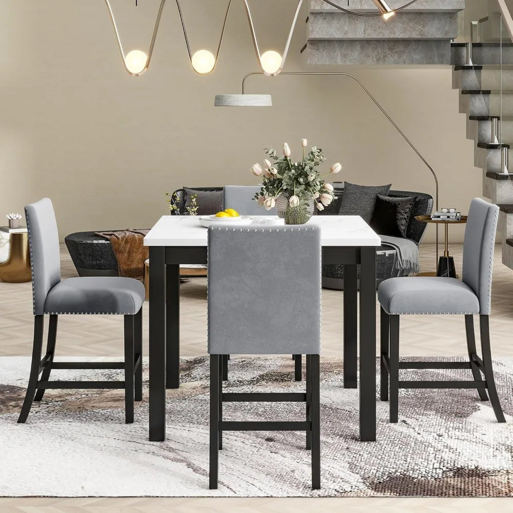 Counter Height 5 Piece Dining Table Set