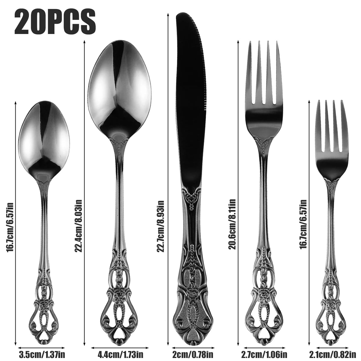 40Pcs Stainless Steel Flatware Set