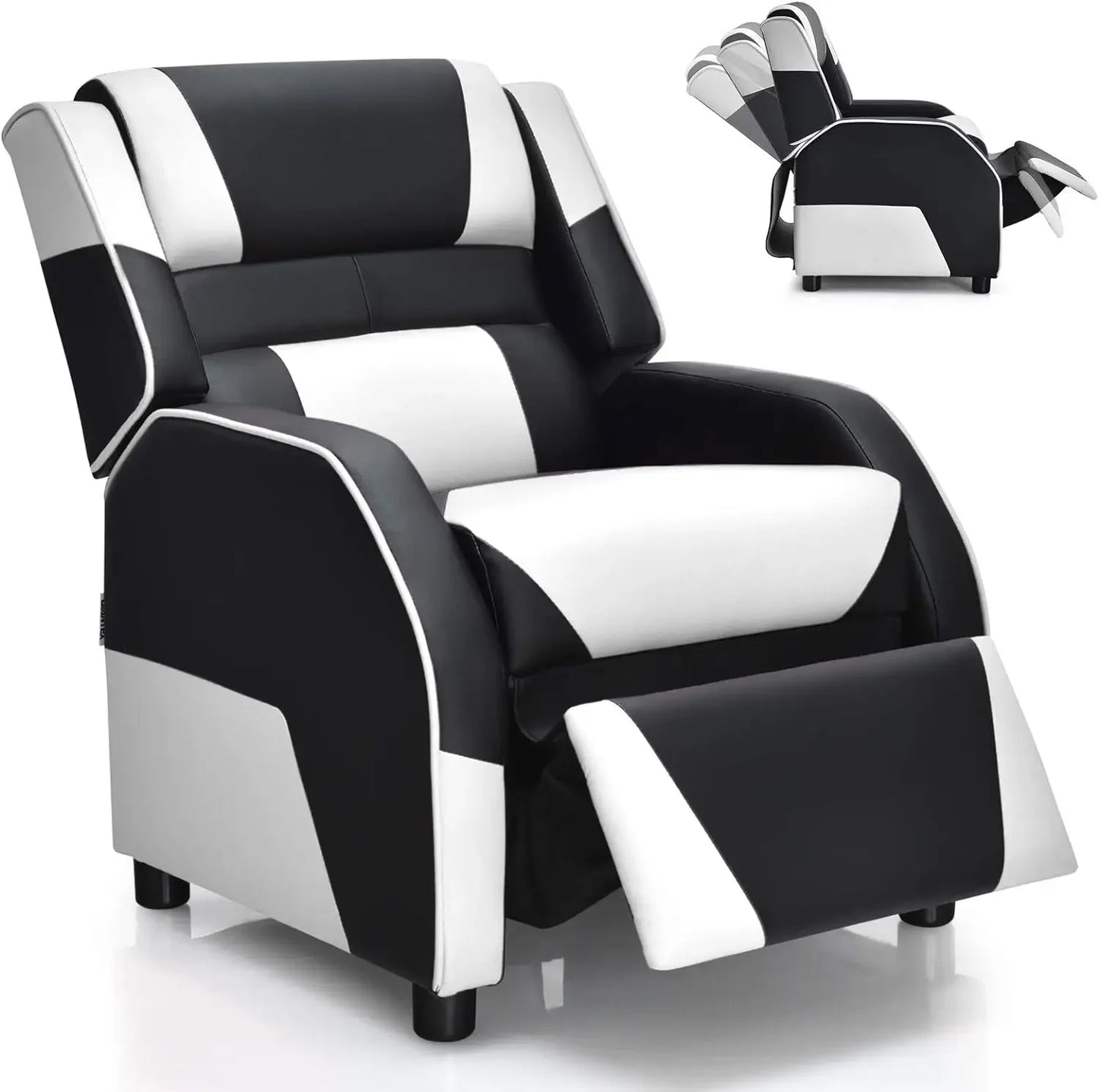 Kids/Youth Gaming Recliner Chair, Racing Style Game Sofa with Headrest and Lumbar Support