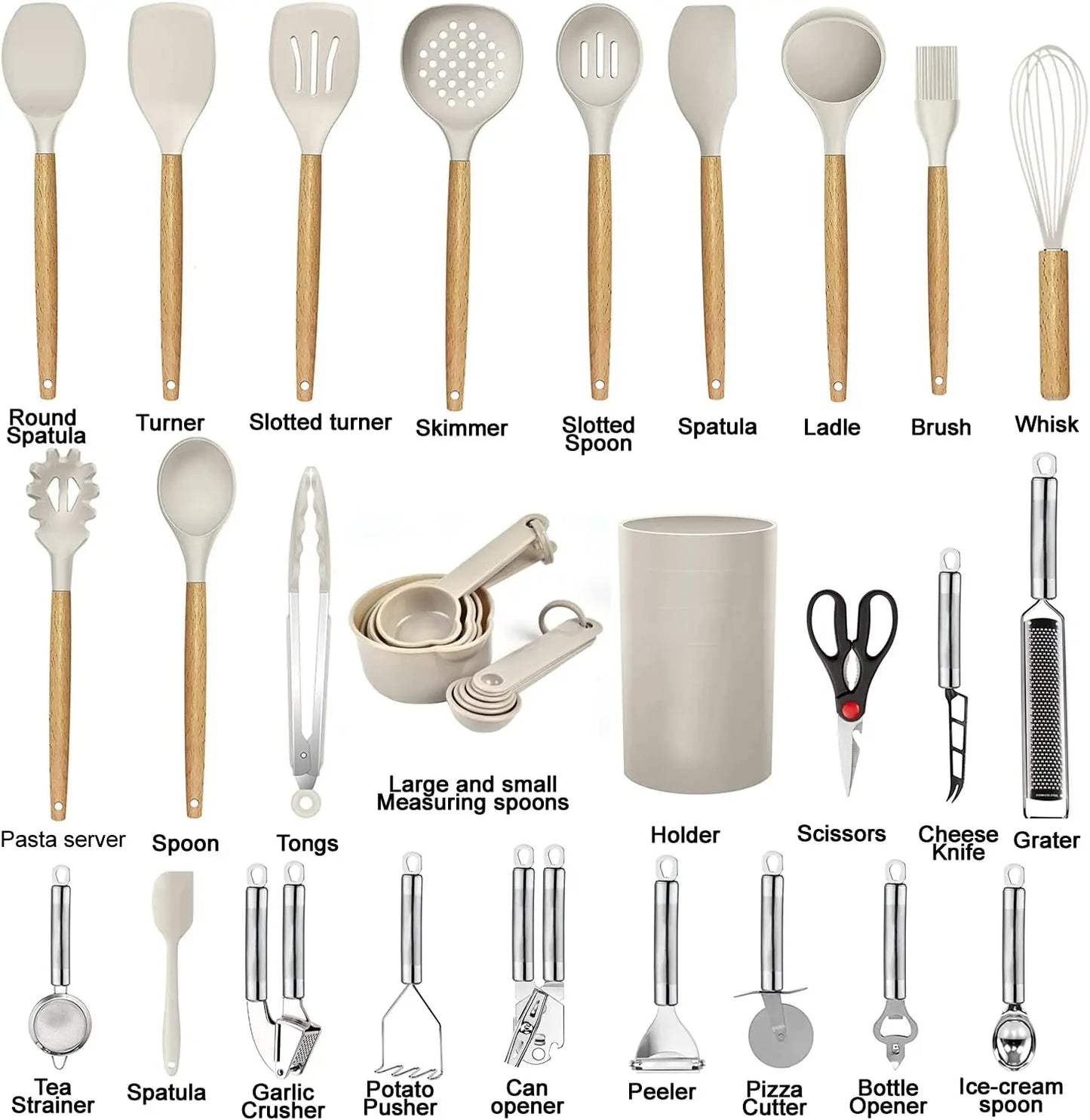 35 PCs Heat Resistant Kitchen Utensils Set