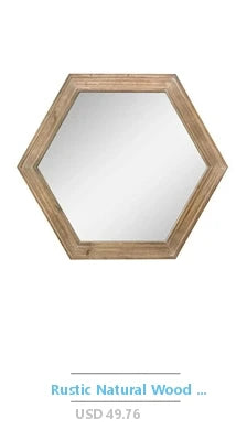 27" Round Distressed Teal White Brown Wall Mirror