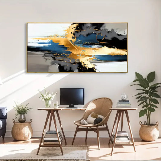 Vibrant Gray Abstract Canvas Art - 3 sizes