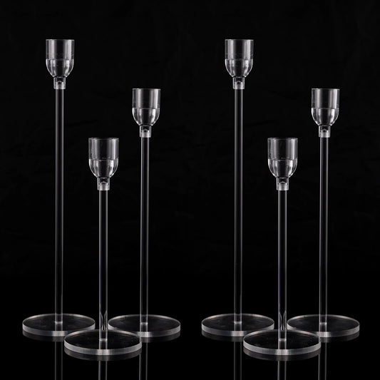 6PCs Acrylic Candle Holder Centerpieces