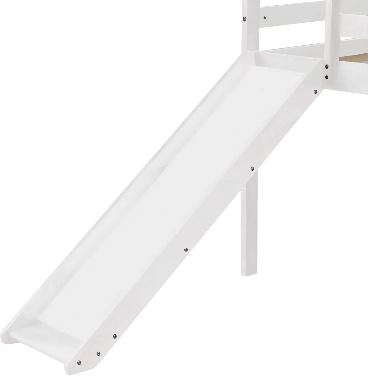 Multifunctional Design Twin Loft Bed with Slide and Ladder for Kids