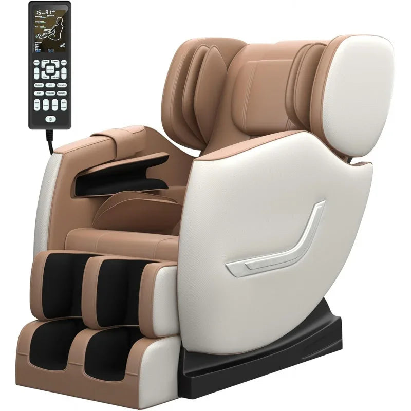 Full Body Zero Gravity Chair with 8 Fixed Massage Rollers,6 Auto Modes, Waist Heated, Bluetooth Speaker