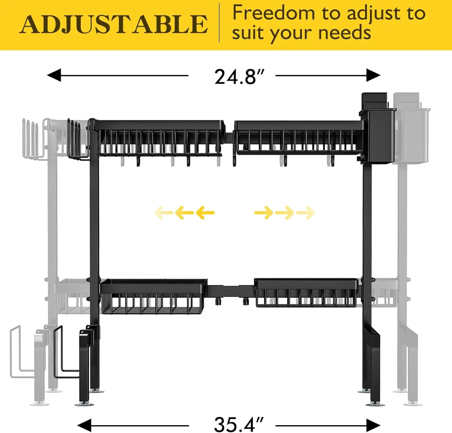 Easy Installation Adjustable Over The Sink Rack,