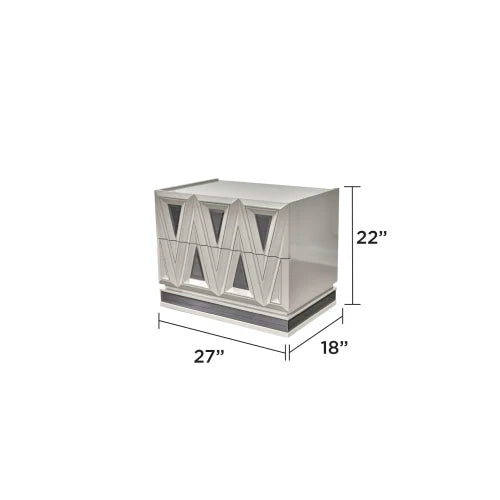 Modern & Contemporary Style 5 Pc King Upholstered Bedroom Set, River Sand Grey