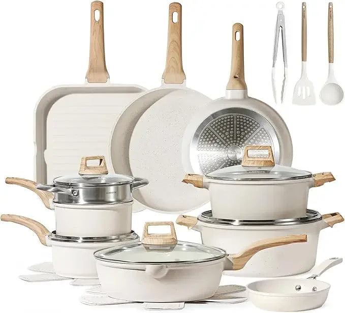 CAROTE 21Pcs Nonstick Cookware Sets