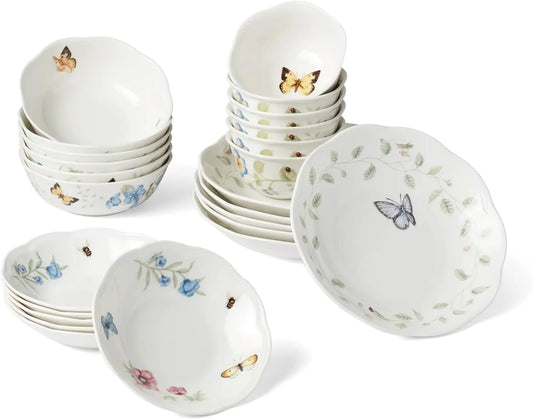 Butterfly Meadow 24-Piece Bowl Set