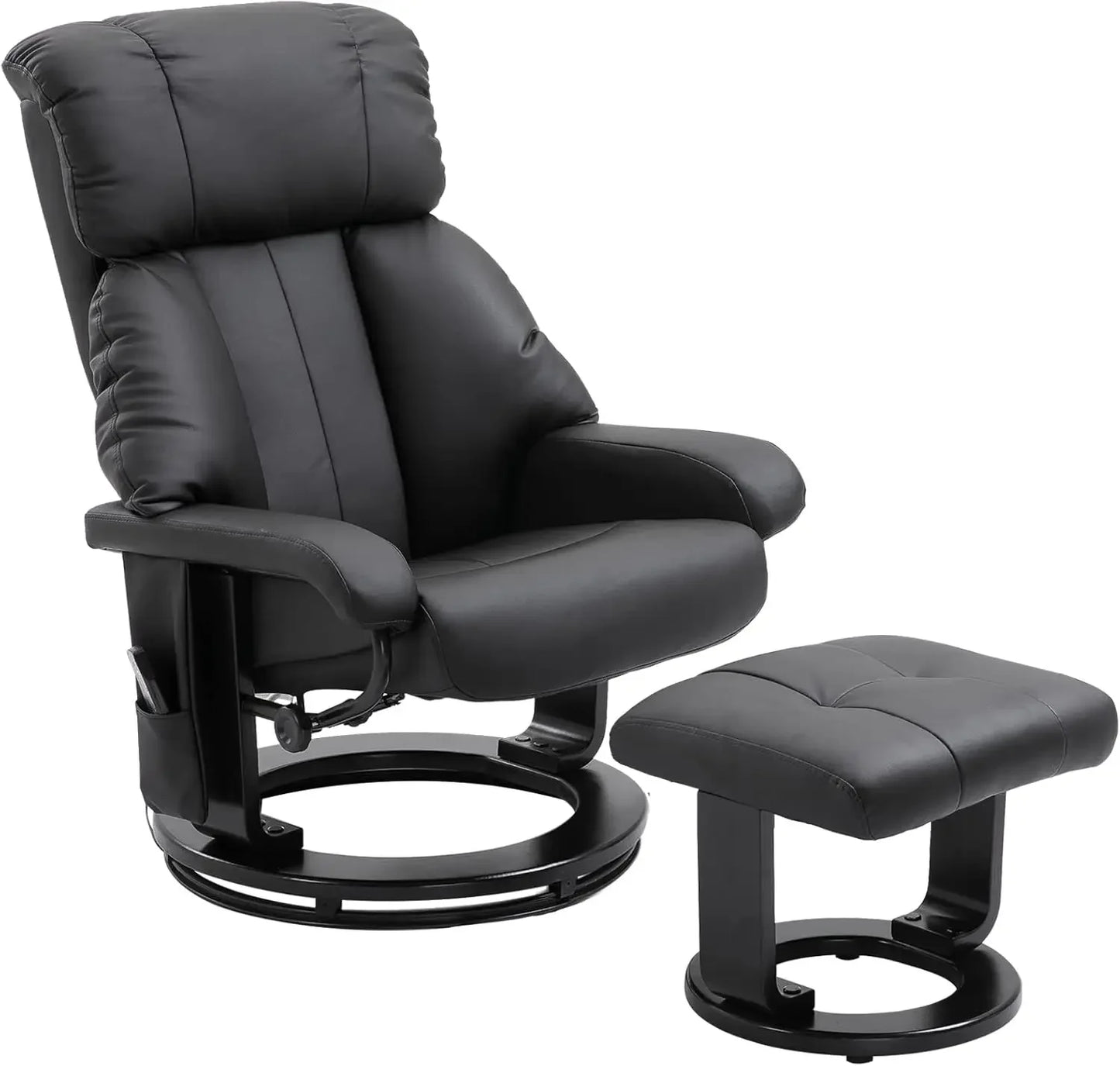 360° Swivel Massage Recliner Chair with Ottoman