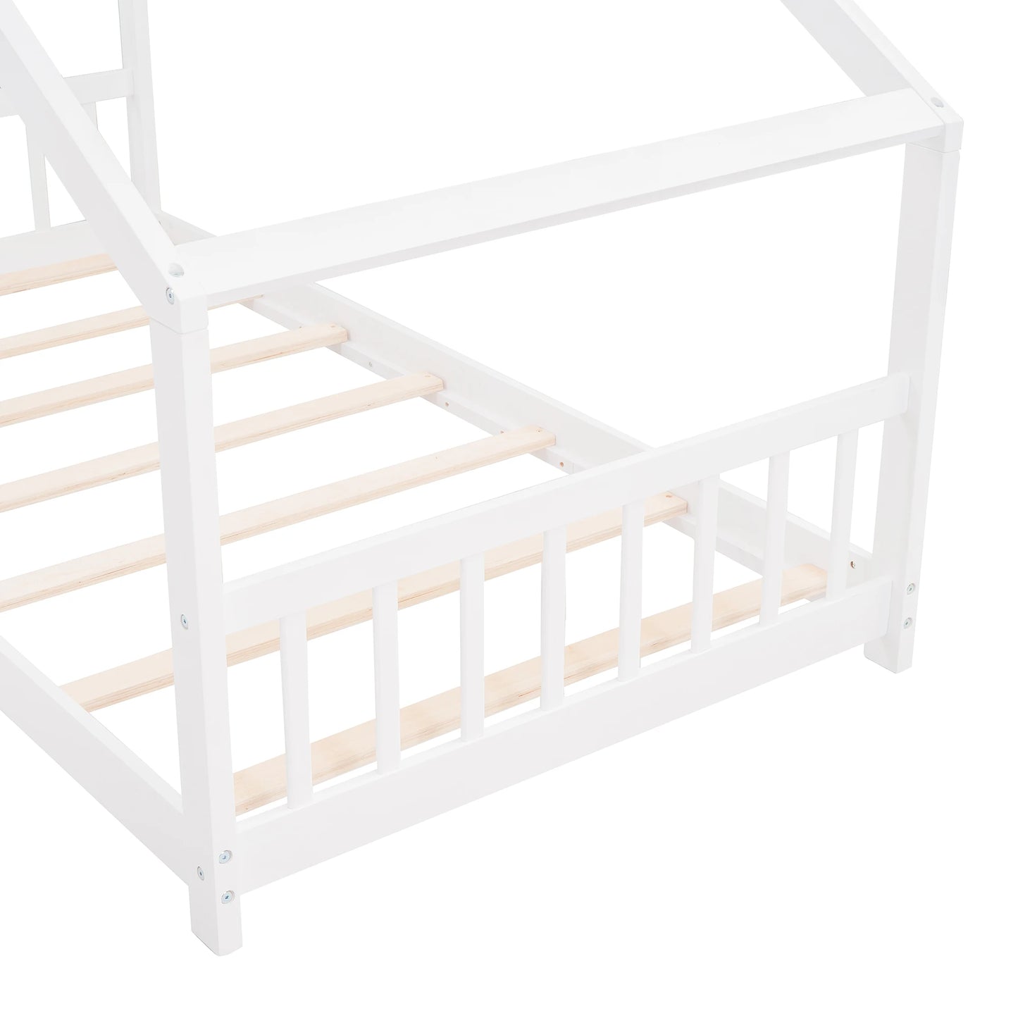 White Twin Size House Bed Frame